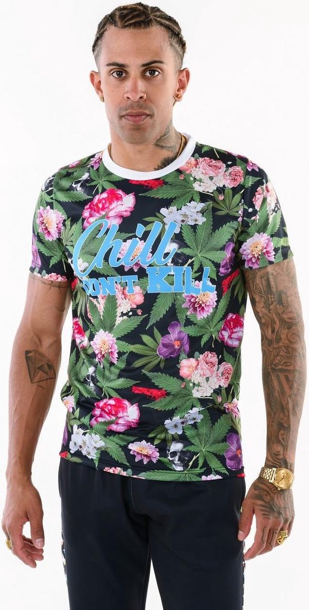 Grappig & Fout Kostuum | Pablo Discobar Shirt Marihuana Hawaii | Extra Small | Carnaval kostuum | Verkleedkleding